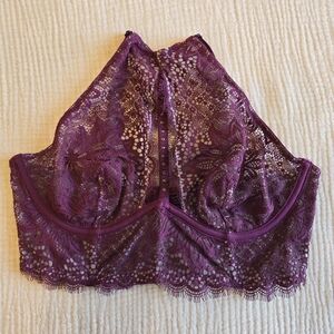 La SENZA Lace Halter Bralette - Deep Purple